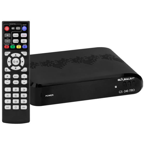 Receptor Globalsat GS 240 Pro - Alta Performance para Canais e Streaming