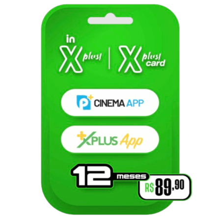 Cartão Xplus Anual - Libere Filmes, Séries e IPTV da Xplus por 1 Ano